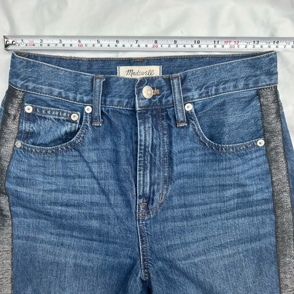 MADEWELL The Perfect Vintage Jean: Metallic Tuxedo Stripe Edition size 26 - Picture 8 of 11
